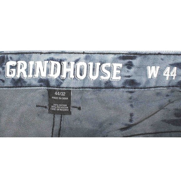 Grindhouse Bleached‎ Washed Jeans Unique Designs Mens Size 44W 31L - Picture 9 of 9